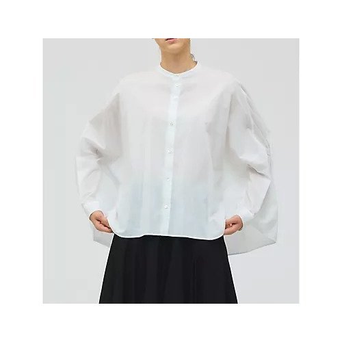 【ミズイロ インド/mizuiro ind】のバックギャザーワイドシャツ 人気、トレンドファッション・服の通販 founy(ファニー) 　ファッション　Fashion　レディースファッション　Fashion for Women　トップス・カットソー　Cut & Sew Tops　シャツ・ブラウス・オフィスカジュアル　Elegant Blouses & Button-Ups　バッグ　Bags　ギャザー　Gathered, Ruffled　シンプル　Simple, Minimal　スタンド　Stand Collar, Upright Stand　フロント　Front, Front Design　人気　Popular, Best Seller　秋　Autumn　羽織　Haori, Light Jacket　other-2|ID: prp329100004935792 ipo3291000000037039760