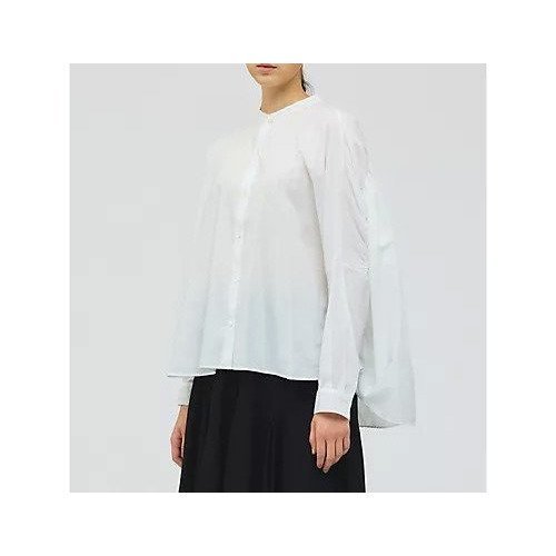 【ミズイロ インド/mizuiro ind】のバックギャザーワイドシャツ 人気、トレンドファッション・服の通販 founy(ファニー) 　ファッション　Fashion　レディースファッション　Fashion for Women　トップス・カットソー　Cut & Sew Tops　シャツ・ブラウス・オフィスカジュアル　Elegant Blouses & Button-Ups　バッグ　Bags　ギャザー　Gathered, Ruffled　シンプル　Simple, Minimal　スタンド　Stand Collar, Upright Stand　フロント　Front, Front Design　人気　Popular, Best Seller　秋　Autumn　羽織　Haori, Light Jacket　other-3|ID: prp329100004935792 ipo3291000000037039762