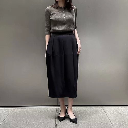 【サクラ/SACRA】の五分袖リブニット 人気、トレンドファッション・服の通販 founy(ファニー) 　ファッション　Fashion　レディースファッション　Fashion for Women　トップス・カットソー　Cut & Sew Tops　ニット　Knit Tops & Sweaters　コンパクト　Compact, Small Size　シアー　Sheer, See-Through　シンプル　Simple, Minimal　バランス　Balance, Style Balance　フィット　Fit, Slim Fit　メランジ　Melange, Mixed Yarn　リブニット　Rib Knit, Ribbed Knit　other-3|ID: prp329100004935809 ipo3291000000037039879