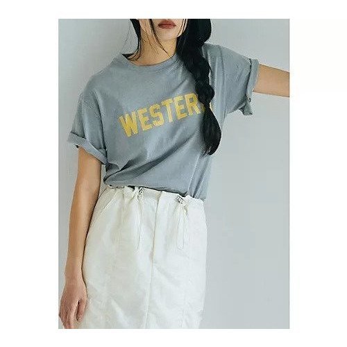 【マージュール/marjour】のWESTERN FADED COLOR TEE インテリア・キッズ・メンズ・レディースファッション・服の通販 founy(ファニー) 　ファッション　Fashion　レディースファッション　Fashion for Women　おすすめ　Recommended / Our Picks　イエロー　Yellow　シンプル　Simple, Minimal　ストレッチ　Stretch, Stretchy Fabric　デニム　Denim, Jeans Material　ポケット　Pocket, Pocket Detail　リラックス　Relax, Relaxed Fit　BLUE GRAY|ID: prp329100004935810 ipo3291000000037039885