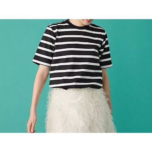 【チノ/CINOH】の【HPS別注】REFINA COMPACT T-SHIRT インテリア・キッズ・メンズ・レディースファッション・服の通販 founy(ファウニー) https://founy.com/ ファッション Fashion レディースファッション Fashion for Women トップス・カットソー Cut & Sew Tops シャツ・ブラウス・オフィスカジュアル Elegant Blouses & Button-Ups ロングTシャツ・Tシャツ Longline T-Shirts & Tees ボーダー Border, Stripe 別注 Limited Edition, Custom Order 定番 Standard, Basic Item 洗える Machine Washable |ID: prp329100004935827 ipo3291000000037248643