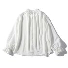 【トゥエルブクローゼット/12closet】の【12classe】【洗える】スタンドフリル衿シアーブラウス ホワイト2|ID: prp329100004935833 ipo3291000000037252868