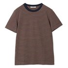 【スローン/SLOANE】の72/2コットン天竺 マイクロボーダーTシャツ 人気、トレンドファッション・服の通販 founy(ファニー) ファッション Fashion レディースファッション Fashion for Women トップス・カットソー Cut & Sew Tops シャツ・ブラウス・オフィスカジュアル Elegant Blouses & Button-Ups ロングTシャツ・Tシャツ Longline T-Shirts & Tees ギフト プレゼント Gift / Present バランス Balance, Style Balance ボーダー Border, Stripe 洗える Machine Washable thumbnail ネイビー×キャメル|ID: prp329100004935856 ipo3291000000037040117