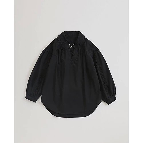 【ザシンゾーン/THE Shinzone】のLACE-UP BLOUSE インテリア・キッズ・メンズ・レディースファッション・服の通販 founy(ファウニー) https://founy.com/ ファッション Fashion レディースファッション Fashion for Women ギャザー Gathered, Ruffled チュニック Tunic, Long Top デニム Denim, Jeans Material レース Lace, Lace Fabric |ID: prp329100004935861 ipo3291000000037221901