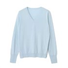 【イーバイエクラ/E by eclat】のシルクカシミヤ混浅Vネックニット ブルー|ID: prp329100004935866 ipo3291000000037240217