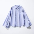 【スアデオ/suadeo】のワイドスリーブケープシャツ ブルーストライプ|ID: prp329100004935879 ipo3291000000037249861