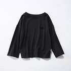 【スアデオ/suadeo】のボートネックロゴスウェット ブラック|ID: prp329100004935887 ipo3291000000037221277