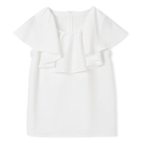 【エムセブンデイズ/M7days】のCOOLMAX(R)ラッフルブラウス インテリア・キッズ・メンズ・レディースファッション・服の通販 founy(ファニー) 　ファッション　Fashion　レディースファッション　Fashion for Women　トップス・カットソー　Cut & Sew Tops　シャツ・ブラウス・オフィスカジュアル　Elegant Blouses & Button-Ups　おすすめ　Recommended / Our Picks　クール　Cool, Chic　シンプル　Simple, Minimal　デコルテ　Décolleté, Neckline　フリル　Frill, Ruffle　吸水　Absorbent, Quick-Dry　夏　Summer　洗える　Machine Washable　ホワイト|ID: prp329100004935928 ipo3291000000037040383