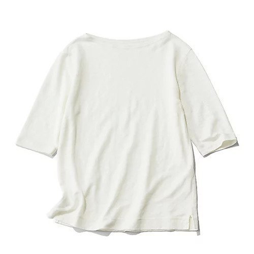 【トゥエルブクローゼット/12closet】の【洗える】リネン五分袖Tシャツ インテリア・キッズ・メンズ・レディースファッション・服の通販 founy(ファニー) 　ファッション　Fashion　レディースファッション　Fashion for Women　トップス・カットソー　Cut & Sew Tops　シャツ・ブラウス・オフィスカジュアル　Elegant Blouses & Button-Ups　ロングTシャツ・Tシャツ　Longline T-Shirts & Tees　コンパクト　Compact, Small Size　フィット　Fit, Slim Fit　ボーダー　Border, Stripe　リネン　Linen, Linen Fabric　エレガント 上品　Elegant　夏　Summer　洗える　Machine Washable　ホワイト|ID: prp329100004935933 ipo3291000000037040406