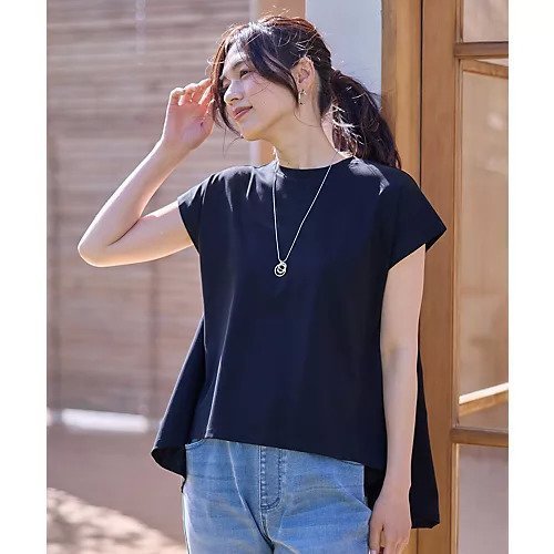 【エニー/ANY】のシルケットスムースチュニック インテリア・キッズ・メンズ・レディースファッション・服の通販 founy(ファニー) 　ファッション　Fashion　レディースファッション　Fashion for Women　トップス・カットソー　Cut & Sew Tops　おすすめ　Recommended / Our Picks　スリーブ　Sleeve, Long Sleeve / Short Sleeve　チュニック　Tunic, Long Top　フレンチ　French, French Style　ブラック|ID: prp329100004935952 ipo3291000000037040508