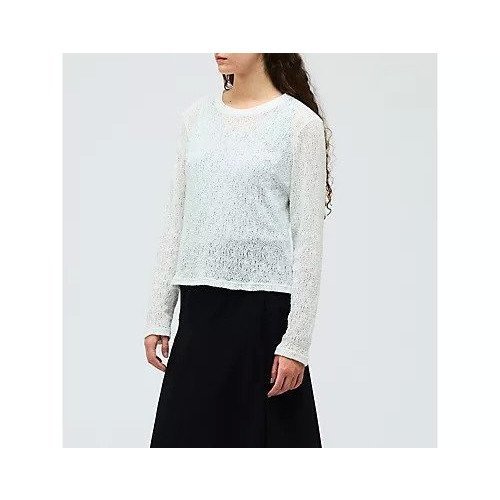 【ミズイロ インド/mizuiro ind】のレースクルーネックTシャツ 人気、トレンドファッション・服の通販 founy(ファニー) 　ファッション　Fashion　レディースファッション　Fashion for Women　トップス・カットソー　Cut & Sew Tops　シャツ・ブラウス・オフィスカジュアル　Elegant Blouses & Button-Ups　ロングTシャツ・Tシャツ　Longline T-Shirts & Tees　インナー　Innerwear　カットソー　Cut and Sewn Top　ジャケット　Jacket, Outerwear　ストレッチ　Stretch, Stretchy Fabric　エレガント 上品　Elegant　other-2|ID: prp329100004935958 ipo3291000000037040549