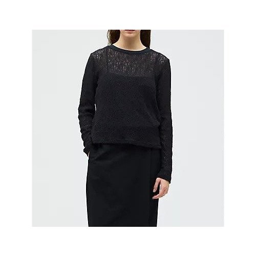 【ミズイロ インド/mizuiro ind】のレースクルーネックTシャツ インテリア・キッズ・メンズ・レディースファッション・服の通販 founy(ファウニー) https://founy.com/ ファッション Fashion レディースファッション Fashion for Women トップス・カットソー Cut & Sew Tops シャツ・ブラウス・オフィスカジュアル Elegant Blouses & Button-Ups ロングTシャツ・Tシャツ Longline T-Shirts & Tees インナー Innerwear カットソー Cut and Sewn Top ジャケット Jacket, Outerwear ストレッチ Stretch, Stretchy Fabric エレガント 上品 Elegant |ID: prp329100004935958 ipo3291000000037244352