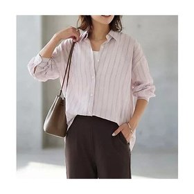 【スタイルデリ/STYLE DELI】のエアリーストライプ柄シャツ 人気、トレンドファッション・服の通販 founy(ファニー) ファッション Fashion レディースファッション Fashion for Women トップス・カットソー Cut & Sew Tops シャツ・ブラウス・オフィスカジュアル Elegant Blouses & Button-Ups イエロー Yellow インナー Innerwear エアリー Airy Texture 春 Spring カフス Cuff Design サロペット Overalls, Salopette シアー Sheer, See-Through ストライプ Stripe, Striped Pattern ストレート Straight, Straight Cut スリット Slit, Slit Detail 長袖 Long Sleeve, Full Sleeve バランス Balance, Style Balance パール Pearl, Pearl Accent フロント Front, Front Design ポケット Pocket, Pocket Detail ラウンド Round, Round Neck ラベンダー Lavender S/S・春夏 SS, Spring/Summer, Warm Season 夏 Summer |ID:prp329100004935960