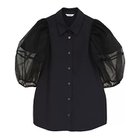 【クラネ/CLANE】のTULLE LAYERED SLEEVE SHIRTS NAVY|ID: prp329100004935961 ipo3291000000037244418