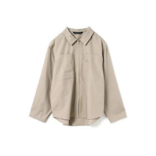 【ミズイロ インド/mizuiro ind】のジップシャツ インテリア・キッズ・メンズ・レディースファッション・服の通販 founy(ファニー) 　ファッション　Fashion　レディースファッション　Fashion for Women　トップス・カットソー　Cut & Sew Tops　シャツ・ブラウス・オフィスカジュアル　Elegant Blouses & Button-Ups　シンプル　Simple, Minimal　ジップ　Zip, Zipper　ジャケット　Jacket, Outerwear　スキッパー　Skipper, Open Collar　スリット　Slit, Slit Detail　ブロード　Broadcloth, Fine Cotton　ポケット　Pocket, Pocket Detail　ワーク　Workwear, Utility Style　ベージュ|ID: prp329100004935967 ipo3291000000037040596
