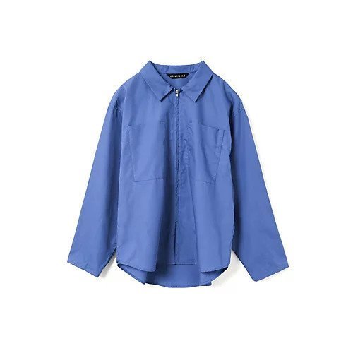 【ミズイロ インド/mizuiro ind】のジップシャツ インテリア・キッズ・メンズ・レディースファッション・服の通販 founy(ファニー) 　ファッション　Fashion　レディースファッション　Fashion for Women　トップス・カットソー　Cut & Sew Tops　シャツ・ブラウス・オフィスカジュアル　Elegant Blouses & Button-Ups　シンプル　Simple, Minimal　ジップ　Zip, Zipper　ジャケット　Jacket, Outerwear　スキッパー　Skipper, Open Collar　スリット　Slit, Slit Detail　ブロード　Broadcloth, Fine Cotton　ポケット　Pocket, Pocket Detail　ワーク　Workwear, Utility Style　ブルー|ID: prp329100004935967 ipo3291000000037040597