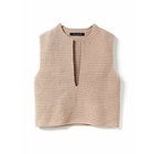 【ミズイロ インド/mizuiro ind】のディープVネックベスト ベージュ|ID: prp329100004935973 ipo3291000000037243397