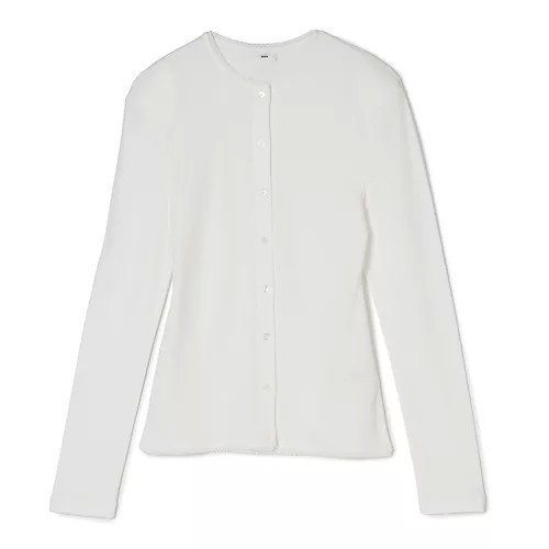 【その他のブランド/Other】の【SPURSHOP 小嶋智子 pan】カーディガン インテリア・キッズ・メンズ・レディースファッション・服の通販 founy(ファニー) 　ファッション　Fashion　レディースファッション　Fashion for Women　トップス・カットソー　Cut & Sew Tops　カーディガン・羽織り　Layered Style Cardigans　アイレット　Eyelet Lace　アンサンブル　Ensemble Set　カーディガン　Cardigan, Knitwear　コラボ　Collaboration, Collab　フェミニン　Feminine, Girly　別注　Limited Edition, Custom Order　PURE WHITE|ID: prp329100004935976 ipo3291000000037040642