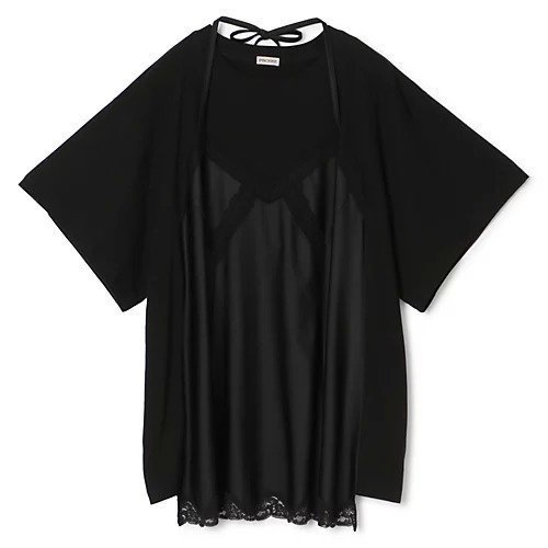 【アンスクリア/INSCRIRE】のHybrid Lingerie T-Shirt インテリア・キッズ・メンズ・レディースファッション・服の通販 founy(ファウニー) https://founy.com/ ファッション Fashion レディースファッション Fashion for Women トップス・カットソー Cut & Sew Tops シャツ・ブラウス・オフィスカジュアル Elegant Blouses & Button-Ups ロングTシャツ・Tシャツ Longline T-Shirts & Tees シルク Silk, 100% Silk ドレープ Drape, Draping Fabric フランス France, French ランジェリー Lingerie, Intimate Wear レース Lace, Lace Fabric 洗える Machine Washable |ID: prp329100004935980 ipo3291000000037248836