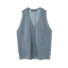 【ミズイロ インド/mizuiro ind】のワイドVネックベスト チャコールグレー|ID: prp329100004938354 ipo3291000000037243336