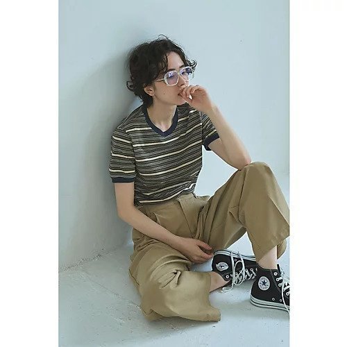 【マージュール/marjour】のRINGER BORDER TEE 人気、トレンドファッション・服の通販 founy(ファニー) 　ファッション　Fashion　レディースファッション　Fashion for Women　ストレッチ　Stretch, Stretchy Fabric　デニム　Denim, Jeans Material　バランス　Balance, Style Balance　ベーシック　Basic, Essential　ボーダー　Border, Stripe　ポケット　Pocket, Pocket Detail　ロング　Long, Long-Length　other-2|ID: prp329100004938358 ipo3291000000037056696