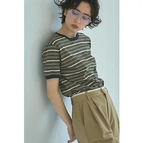 【マージュール/marjour】のRINGER BORDER TEE インテリア・キッズ・メンズ・レディースファッション・服の通販 founy(ファウニー) https://founy.com/ ファッション Fashion レディースファッション Fashion for Women ストレッチ Stretch, Stretchy Fabric デニム Denim, Jeans Material バランス Balance, Style Balance ベーシック Basic, Essential ボーダー Border, Stripe ポケット Pocket, Pocket Detail ロング Long, Long-Length |ID: prp329100004938358 ipo3291000000037240450