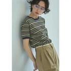 【マージュール/marjour】のRINGER BORDER TEE KHAKI|ID: prp329100004938358 ipo3291000000037240451