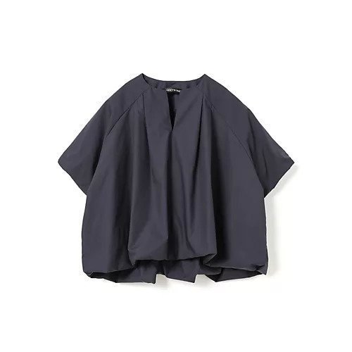 【ミズイロ インド/mizuiro ind】のバルーンノーカラーシャツ インテリア・キッズ・メンズ・レディースファッション・服の通販 founy(ファニー) 　ファッション　Fashion　レディースファッション　Fashion for Women　トップス・カットソー　Cut & Sew Tops　シャツ・ブラウス・オフィスカジュアル　Elegant Blouses & Button-Ups　スリット　Slit, Slit Detail　バランス　Balance, Style Balance　バルーン　Balloon, Balloon Silhouette　フロント　Front, Front Design　ボトム　Bottoms, Lower Wear　ネイビー|ID: prp329100004938363 ipo3291000000037056725