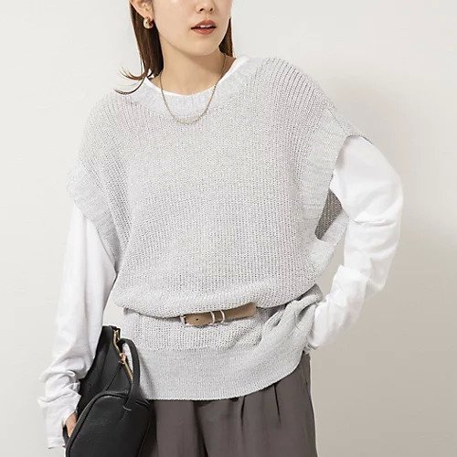 【ノーリーズ/NOLLEY'S】の【WEB限定】《手洗い可能》ペーパーヤーン2WAYベスト インテリア・キッズ・メンズ・レディースファッション・服の通販 founy(ファウニー) https://founy.com/ ファッション Fashion レディースファッション Fashion for Women アウター Coat / Outerwear Collection トップス・カットソー Cut & Sew Tops ベスト&ジレ / 重ね着スタイル Vests & Gilets 春 Spring 畦 Ribbed Knit 吸水 Absorbent, Quick-Dry シンプル Simple, Minimal ベスト Vest, Waistcoat メタル Metal, Metal Parts ロング Long, Long-Length 2023春夏・S/S Spring/Summer 2023 SS23 2023年 2023 2026年 2026 2026春夏・S/S Spring/Summer 2026 SS26 |ID: prp329100004938781 ipo3291000000037253377