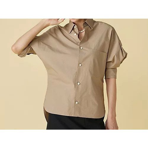 【マディソンブルー/MADISONBLUE】のJ.BRADLEY PUFF SLEEVE SH インテリア・キッズ・メンズ・レディースファッション・服の通販 founy(ファニー) 　ファッション　Fashion　レディースファッション　Fashion for Women　トップス・カットソー　Cut & Sew Tops　シェイプ　Shape, Slim Fit　ショルダー　Shoulder, Shoulder Strap　スリーブ　Sleeve, Long Sleeve / Short Sleeve　タイトスカート　Pencil Skirt, Tight Skirt　タイプライター　Typewriter Fabric, Crisp Cotton　ドロップ　Drop Shoulder, Dropped Style　フィット　Fit, Slim Fit　ボトム　Bottoms, Lower Wear　洗える　Machine Washable　BEIGE|ID: prp329100004938785 ipo3291000000037060113