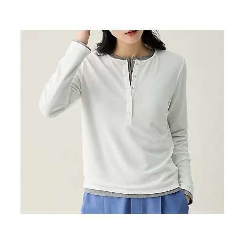 【エニー/ANY】のクリアラメフライスヘンリーネックプルオーバー インテリア・キッズ・メンズ・レディースファッション・服の通販 founy(ファニー) 　ファッション　Fashion　レディースファッション　Fashion for Women　トップス・カットソー　Cut & Sew Tops　カジュアルプルオーバー・ニットトップス　Pullovers & Knit Tops / Casual Pullovers　おすすめ　Recommended / Our Picks　シンプル　Simple, Minimal　ストレッチ　Stretch, Stretchy Fabric　ストレート　Straight, Straight Cut　デニム　Denim, Jeans Material　トレンド　Trend, Trending Now　バランス　Balance, Style Balance　ワイド　Wide, Wide Fit　今季　This Season, Current Season　オフ|ID: prp329100004938786 ipo3291000000037060119