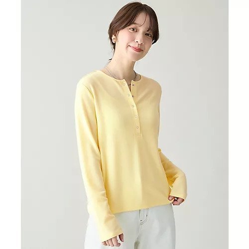 【エニー/ANY】のクリアラメフライスヘンリーネックプルオーバー インテリア・キッズ・メンズ・レディースファッション・服の通販 founy(ファニー) 　ファッション　Fashion　レディースファッション　Fashion for Women　トップス・カットソー　Cut & Sew Tops　カジュアルプルオーバー・ニットトップス　Pullovers & Knit Tops / Casual Pullovers　おすすめ　Recommended / Our Picks　シンプル　Simple, Minimal　ストレッチ　Stretch, Stretchy Fabric　ストレート　Straight, Straight Cut　デニム　Denim, Jeans Material　トレンド　Trend, Trending Now　バランス　Balance, Style Balance　ワイド　Wide, Wide Fit　今季　This Season, Current Season　イエロー|ID: prp329100004938786 ipo3291000000037060121