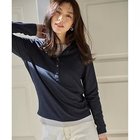 【エニー/ANY】のクリアラメフライスヘンリーネックプルオーバー ネイビー|ID: prp329100004938786 ipo3291000000037138554