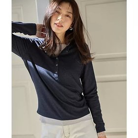 【エニー/ANY】のクリアラメフライスヘンリーネックプルオーバー 人気、トレンドファッション・服の通販 founy(ファニー) ファッション Fashion レディースファッション Fashion for Women トップス・カットソー Cut & Sew Tops カジュアルプルオーバー・ニットトップス Pullovers & Knit Tops / Casual Pullovers おすすめ Recommended / Our Picks シンプル Simple, Minimal ストレッチ Stretch, Stretchy Fabric ストレート Straight, Straight Cut デニム Denim, Jeans Material トレンド Trend, Trending Now バランス Balance, Style Balance ワイド Wide, Wide Fit 今季 This Season, Current Season |ID:prp329100004938786