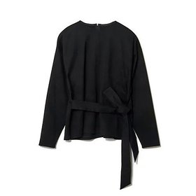 【イーバイエクラ/E by eclat】 ウエストリボンリラクシートップス人気、トレンドファッション・服の通販 founy(ファニー) ファッション Fashion レディースファッション Fashion for Women トップス・カットソー Cut & Sew Tops カットソー Cut and Sewn Top フロント Front, Front Design ボトム Bottoms, Lower Wear リボン Ribbon, Bow エレガント 上品 Elegant 洗える Machine Washable |ID:prp329100004938788