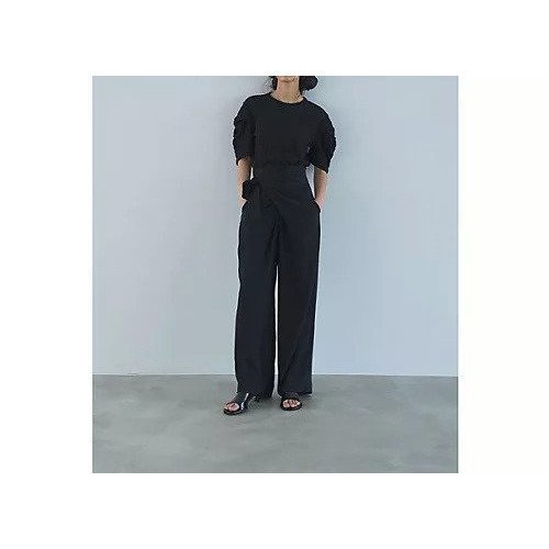 【マージュール/marjour】のTEXTURED PUFF SLEEVE TOPS 人気、トレンドファッション・服の通販 founy(ファニー) 　ファッション　Fashion　レディースファッション　Fashion for Women　トップス・カットソー　Cut & Sew Tops　オケージョン　Occasion Wear　カットソー　Cut and Sewn Top　シャーリング　Shirring, Ruched　ストレッチ　Stretch, Stretchy Fabric　ポケット　Pocket, Pocket Detail　モノトーン　Monotone, Black and White　夏　Summer　other-2|ID: prp329100004938792 ipo3291000000037060156
