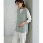 【スタイルデリ/STYLE DELI】のストライプ編みVネックベスト ミント|ID: prp329100004941682 ipo3291000000037248917