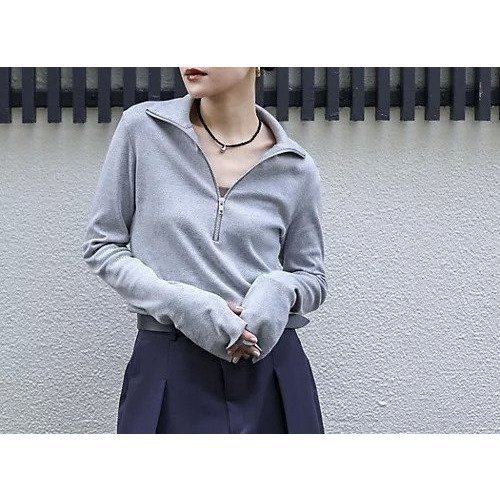 【ノーリーズ/NOLLEY'S】の【MAQWEL/マクウェル】COTTON RIBハーフジッププルオーバー 人気、トレンドファッション・服の通販 founy(ファニー) 　ファッション　Fashion　レディースファッション　Fashion for Women　トップス・カットソー　Cut & Sew Tops　カジュアルプルオーバー・ニットトップス　Pullovers & Knit Tops / Casual Pullovers　2026年　2026　カットソー　Cut and Sewn Top　other-2|ID: prp329100004942720 ipo3291000000037097361