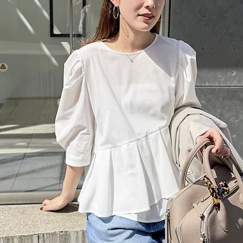 【ノーリーズ/NOLLEY'S】のウォッシャブルサラドラトリコットペプラムブラウス インテリア・キッズ・メンズ・レディースファッション・服の通販 founy(ファニー) 　ファッション　Fashion　レディースファッション　Fashion for Women　トップス・カットソー　Cut & Sew Tops　シャツ・ブラウス・オフィスカジュアル　Elegant Blouses & Button-Ups　2026年　2026　ギャザー　Gathered, Ruffled　シンプル　Simple, Minimal　スポーティ　Sporty, Casual Athletic　タイトスカート　Pencil Skirt, Tight Skirt　デニム　Denim, Jeans Material　ペプラム　Peplum, Flared Hem　吸水　Absorbent, Quick-Dry　楽ちん　Easy Fit, Comfortable　ホワイト|ID: prp329100004942722 ipo3291000000037097371