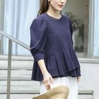 【ノーリーズ/NOLLEY'S】のウォッシャブルサラドラトリコットペプラムブラウス ネイビー|ID: prp329100004942722 ipo3291000000037249357