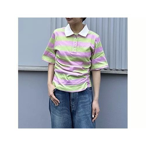 【バウムウンドヘルガーデン/BAUM UND PFERDGARTEN】のボーダーポロシャツ 人気、トレンドファッション・服の通販 founy(ファニー) 　ファッション　Fashion　レディースファッション　Fashion for Women　トップス・カットソー　Cut & Sew Tops　シャツ・ブラウス・オフィスカジュアル　Elegant Blouses & Button-Ups　ポロシャツ・きれいめカジュアル　Smart-Casual Polo Tops　コンパクト　Compact, Small Size　ボーダー　Border, Stripe　ポロシャツ　Polo Shirt, Collared Tee　other-2|ID: prp329100004942725 ipo3291000000037097392