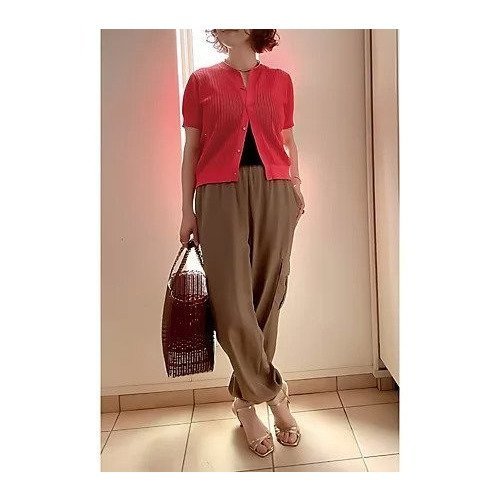 【エムセブンデイズ/M7days】の5分袖メッシュカーディガン 人気、トレンドファッション・服の通販 founy(ファニー) 　ファッション　Fashion　レディースファッション　Fashion for Women　トップス・カットソー　Cut & Sew Tops　カーディガン・羽織り　Layered Style Cardigans　アイレット　Eyelet Lace　カーディガン　Cardigan, Knitwear　コンパクト　Compact, Small Size　シンプル　Simple, Minimal　ボトム　Bottoms, Lower Wear　メタル　Metal, Metal Parts　メッシュ　Mesh, Net Fabric　夏　Summer　春　Spring　洗える　Machine Washable　other-2|ID: prp329100004942727 ipo3291000000037097407