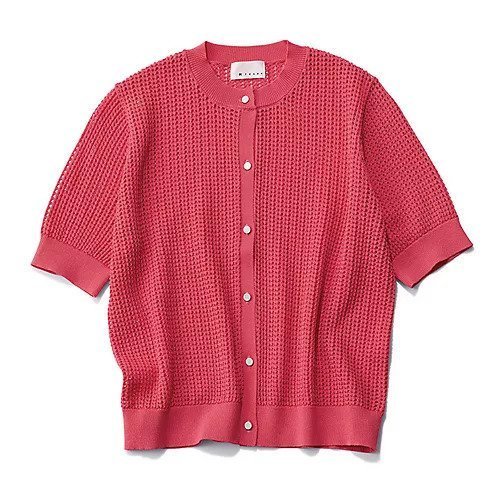 【エムセブンデイズ/M7days】の5分袖メッシュカーディガン インテリア・キッズ・メンズ・レディースファッション・服の通販 founy(ファウニー) https://founy.com/ ファッション Fashion レディースファッション Fashion for Women トップス・カットソー Cut & Sew Tops カーディガン・羽織り Layered Style Cardigans アイレット Eyelet Lace カーディガン Cardigan, Knitwear コンパクト Compact, Small Size シンプル Simple, Minimal ボトム Bottoms, Lower Wear メタル Metal, Metal Parts メッシュ Mesh, Net Fabric 夏 Summer 春 Spring 洗える Machine Washable |ID: prp329100004942727 ipo3291000000037239980