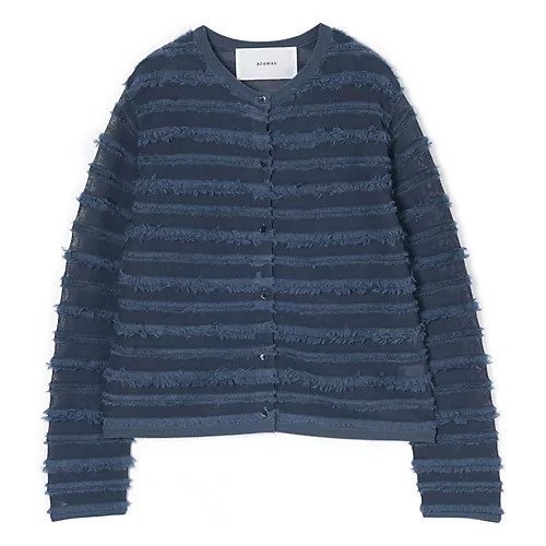【アダワス/ADAWAS】のFRINGR KNIT CARDIGAN 人気、トレンドファッション・服の通販 founy(ファニー) 　ファッション　Fashion　レディースファッション　Fashion for Women　トップス・カットソー　Cut & Sew Tops　ニット　Knit Tops & Sweaters　カーディガン・羽織り　Layered Style Cardigans　洗える　Machine Washable　カーディガン　Cardigan, Knitwear　コンビ　Combo, Combination Style　今季　This Season, Current Season　軽量　Lightweight, Ultra Light　ジャケット　Jacket, Outerwear　ツイード　Twill, Twill Weave　デニム　Denim, Jeans Material　ノースリーブ　Sleeveless, No-Sleeve　人気　Popular, Best Seller　フォーマル　Formal, Dressy　フリンジ　Fringe, Tassel　フロント　Front, Front Design　ベーシック　Basic, Essential　ボックス　Boxy, Box Shape　ボーダー　Border, Stripe　別注　Limited Edition, Custom Order　夏　Summer　 other-1|ID: prp329100004942731 ipo3291000000037097431