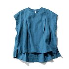 【トゥエルブクローゼット/12closet】の【洗える】ヨーロピアンリネン タック入りTブラウス ブルー|ID: prp329100004942732 ipo3291000000037248763