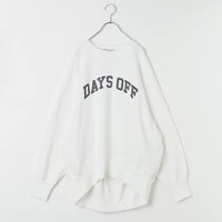 【アメリカーナ/Americana】の【LEE DAYS別注】【五明祐子さんコラボ】【洗える】DAYS OFFスウェット 大人の最旬トレンドファッション＆コーディネート founy(ファウニー) ファッション Fashion レディースファッション Fashion for Women トップス・カットソー Cut & Sew Tops レディースパーカー・カジュアルフーディー Casual Hoodies & Sweatshirts スウェット・クルーネックトップス Sweatshirts & Crewnecks / Relaxed Fit Sweat Tops コラボ Collaboration, Collab スウェット / スエット Sweatshirt, Sweatwear ワイド Wide, Wide Fit 別注 Limited Edition, Custom Order 春 Spring 洗える Machine Washable |ID:prp329100004942734