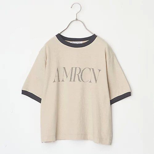 【アメリカーナ/Americana】の【洗える】クロップド リンガーT インテリア・キッズ・メンズ・レディースファッション・服の通販 founy(ファニー) 　ファッション　Fashion　レディースファッション　Fashion for Women　クロップド　Cropped, Short Length　プリント　Print, Printed Pattern　洗える　Machine Washable　ベージュ|ID: prp329100004942739 ipo3291000000037097499