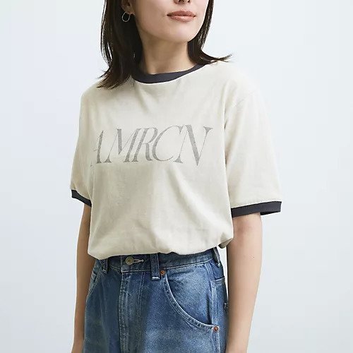 【アメリカーナ/Americana】の【洗える】クロップド リンガーT 人気、トレンドファッション・服の通販 founy(ファニー) 　ファッション　Fashion　レディースファッション　Fashion for Women　クロップド　Cropped, Short Length　プリント　Print, Printed Pattern　洗える　Machine Washable　other-2|ID: prp329100004942739 ipo3291000000037097500