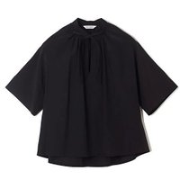 【イーバイエクラ/E by eclat】のバンドカラー細ボウタイブラウス 人気、トレンドファッション・服の通販 founy(ファニー) ファッション Fashion レディースファッション Fashion for Women トップス・カットソー Cut & Sew Tops シャツ・ブラウス・オフィスカジュアル Elegant Blouses & Button-Ups エレガント 上品 Elegant ギャザー Gathered, Ruffled スリット Slit, Slit Detail ボックス Boxy, Box Shape ワイド Wide, Wide Fit 夏 Summer 洗える Machine Washable |ID:prp329100004943015