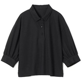 【エムセブンデイズ フォー プチ/M7days for petit】の短丈ポロブラウス 人気、トレンドファッション・服の通販 founy(ファニー) ファッション Fashion レディースファッション Fashion for Women トップス・カットソー Cut & Sew Tops シャツ・ブラウス・オフィスカジュアル Elegant Blouses & Button-Ups おすすめ Recommended / Our Picks ウォッシャブル Machine Washable カフス Cuff Design ギャザー Gathered, Ruffled ストレッチ Stretch, Stretchy Fabric バランス Balance, Style Balance メランジ Melange, Mixed Yarn 吸水 Absorbent, Quick-Dry 洗える Machine Washable 鹿の子 Piqué, Kanoko Fabric |ID:prp329100004943016